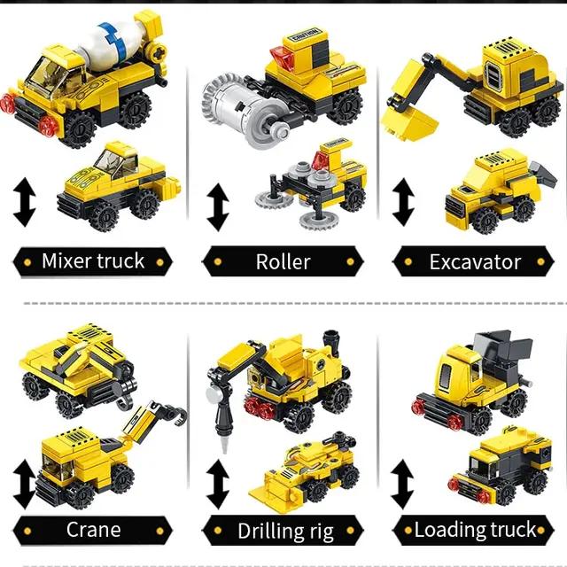 Construction Crane Vehicle 16 in 1 Creative STEM Building Blocks - Evergreen Toy Store