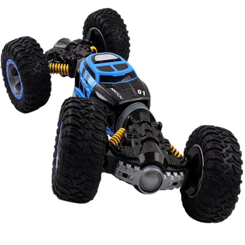 One Click Deformation 4-WD Leopard King Remote Control Car(Blue) - Evergreen Toy Store
