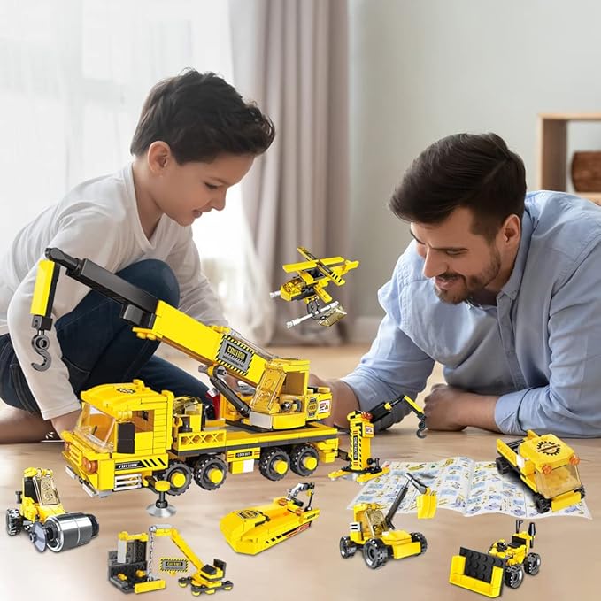 Construction Crane Vehicle 16 in 1 Creative STEM Building Blocks - Evergreen Toy Store