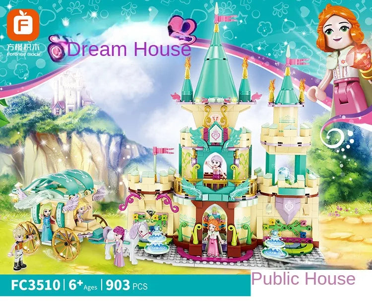 Cinderella Castle Building Blocks - Evergreen Toy Store