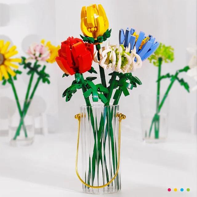 Brick Flower Bouquet Building Kit-Panlos - Evergreen Toy Store