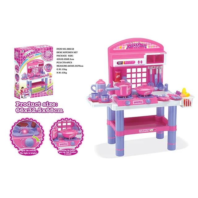 Kitchen Set with Light, Sound, Utensils & Play Food - Evergreen Toy Store