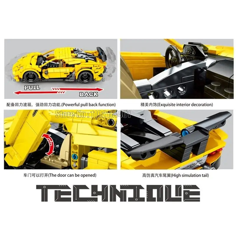 Lamborghini Supercar Building Blocks | 751PCS - Evergreen Toy Store