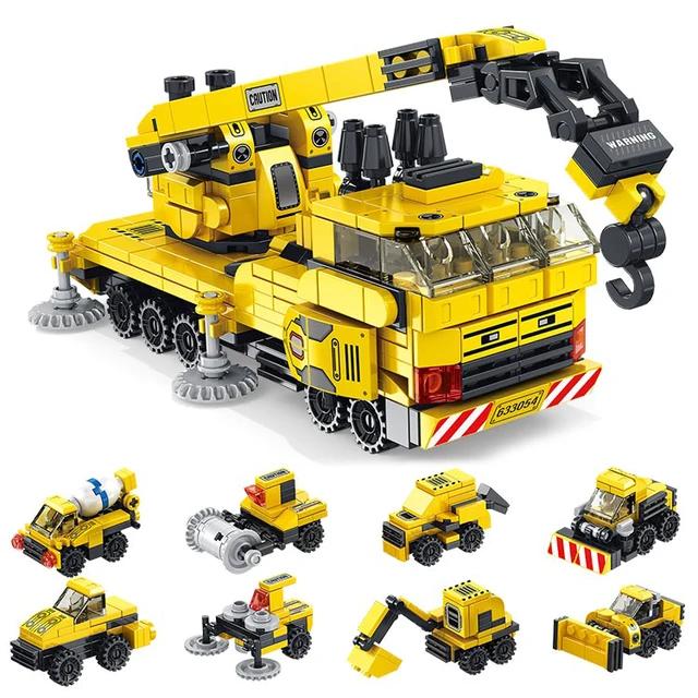 Construction Crane Vehicle 16 in 1 Creative STEM Building Blocks - Evergreen Toy Store