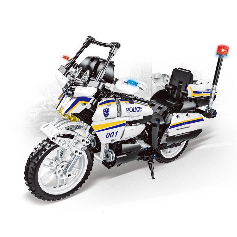 SWAT Motorcycle Model Building Blocks - Evergreen Toy Store