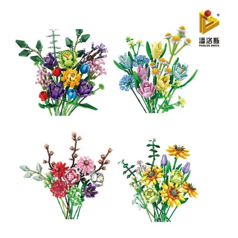 Brick Flower Bouquet Building Kit-Panlos - Evergreen Toy Store