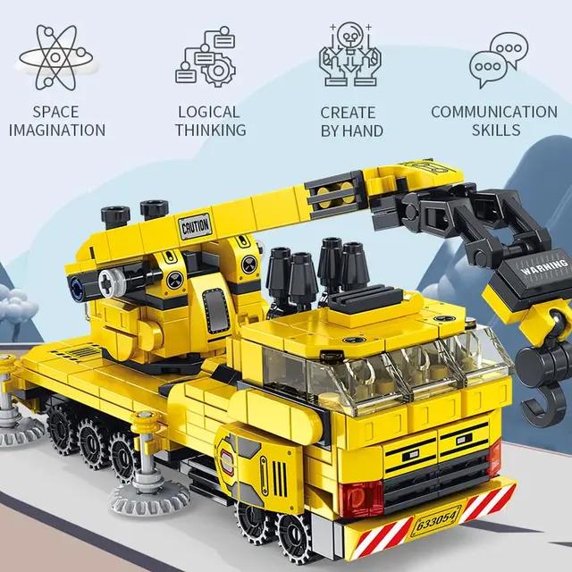 Construction Crane Vehicle 16 in 1 Creative STEM Building Blocks - Evergreen Toy Store