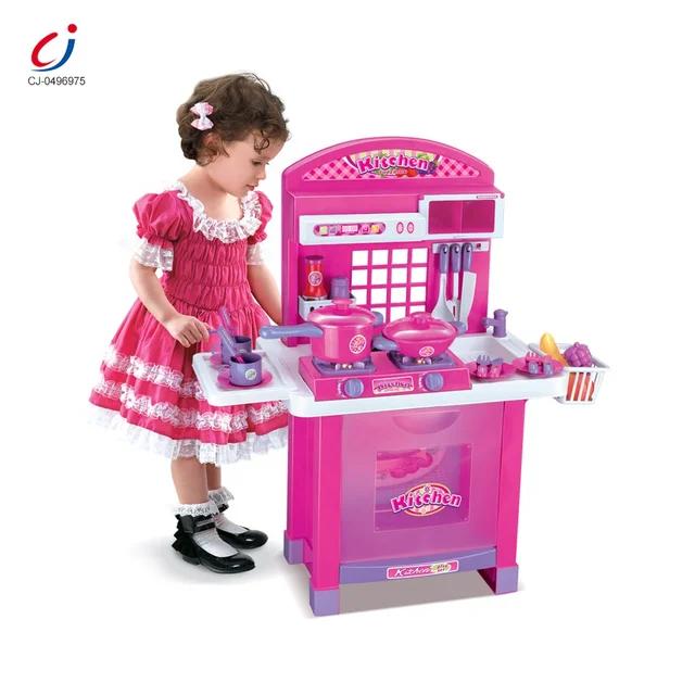 Kitchen Set with Light, Sound, Utensils & Play Food - Evergreen Toy Store