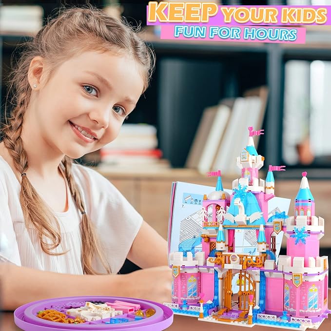Swan Lake Castle Building Blocks Set | 883PCS - Evergreen Toy Store