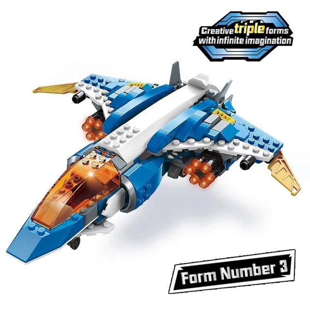 Qman Helicopter 3in1 Building Blocks Set - Evergreen Toy Store