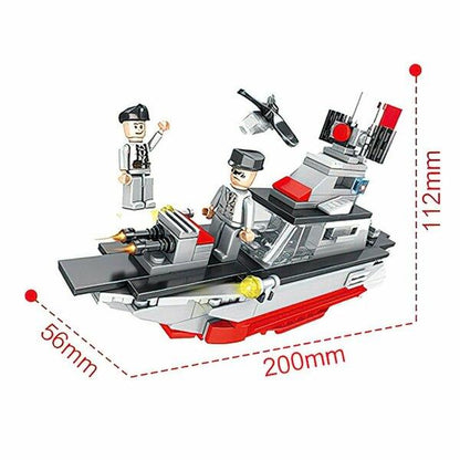 Military Series Aircraft Carrier Building Blocks - Evergreen Toy Store