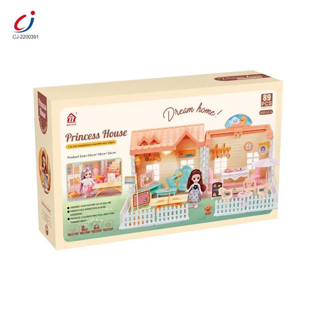 Doll House DIY Assembly Princess Villa Toy with 95PCS - Evergreen Toy Store