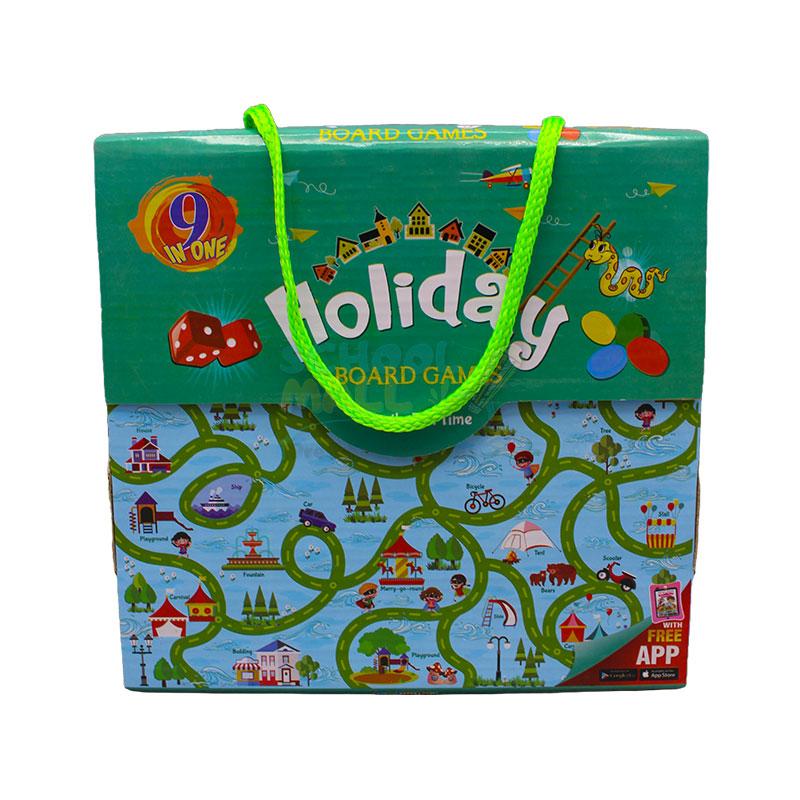 9 in 1 Holiday Family Travel Fun Board Games - Evergreen Toy Store