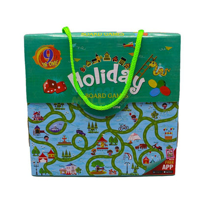 9 in 1 Holiday Family Travel Fun Board Games - Evergreen Toy Store