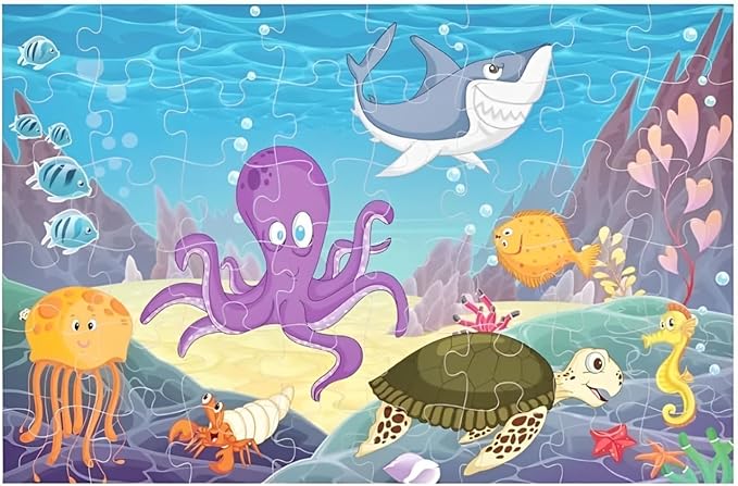 48pcs Jumbo Floor Puzzle DIY Educational Toys Puzzle for Kids - Evergreen Toy Store