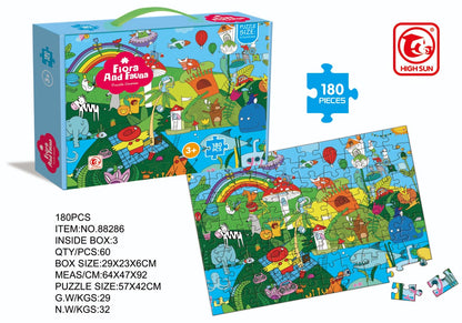 180pcs Children Jigsaw Puzzle for Kids - HaoXiang - Evergreen Toy Store