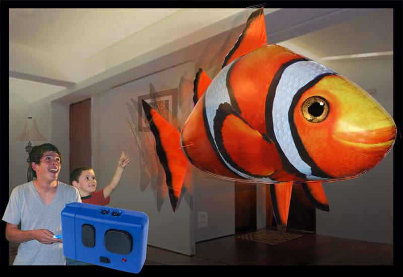 Air Swimmers Remote Control Flying Clown Fish Evergreen Toy