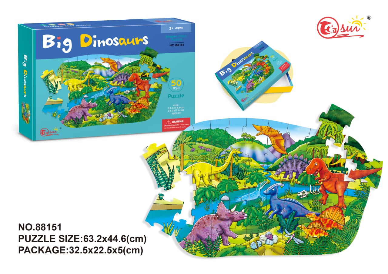 50 Pieces Big Dinosaurs Jigsaw Puzzle - Evergreen Toy Store