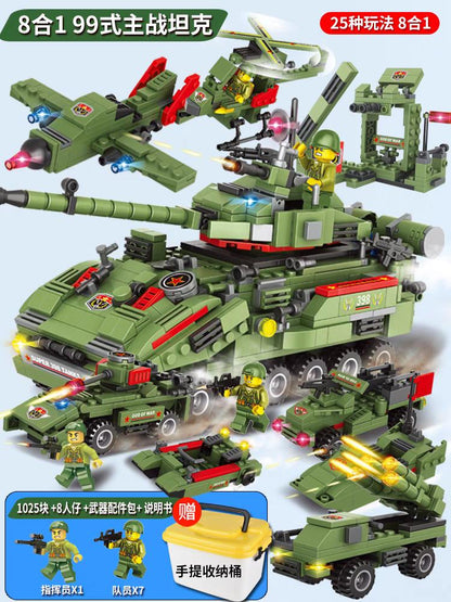 Military 6in1 Tank & Armored Vehicles Building Blocks Set for Boys |791PCS - Evergreen Toy Store