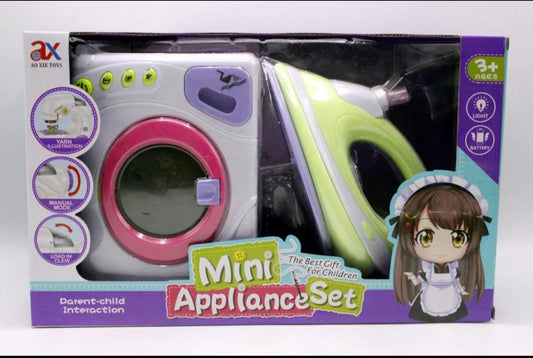 Toy Mini Appliances Set Washing Machine & Iron - Evergreen Toy Store