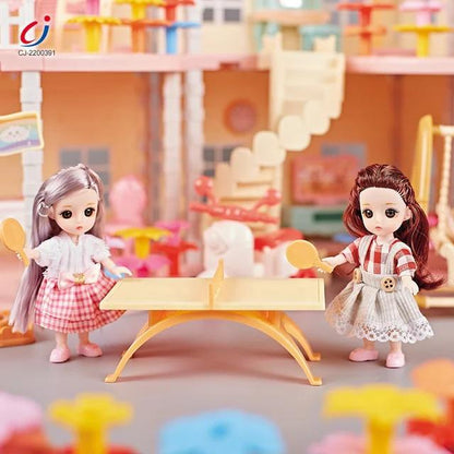Doll House DIY Assembly Princess Villa Toy with 95PCS - Evergreen Toy Store