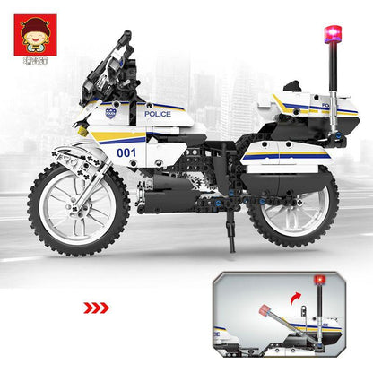 SWAT Motorcycle Model Building Blocks - Evergreen Toy Store