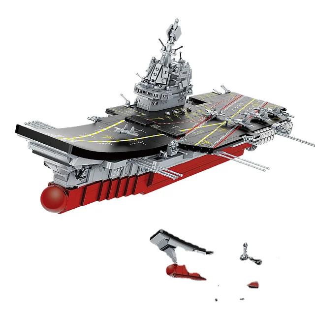 Navy Aircraft Carrier Ship 2 in 1 Model Building Blocks - Evergreen Toy Store