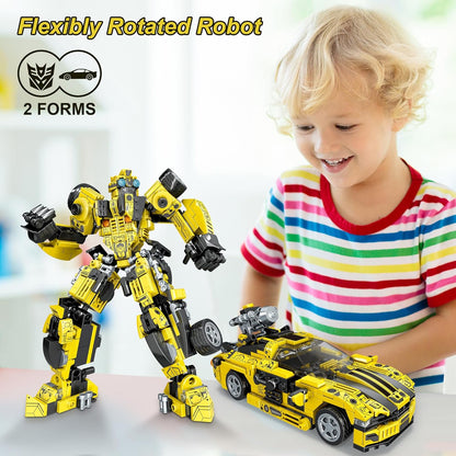 Robot Building Block Toy Set 2in1 Transforming Robot Car Building Brick - Evergreen Toy Store