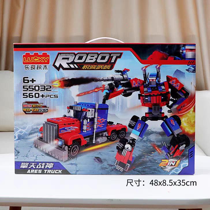 Robot Building Block Toy Set 2in1 Transforming Robot Car Building Brick - Evergreen Toy Store