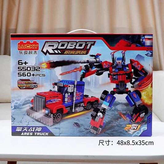 Robot Building Block Toy Set 2in1 Transforming Robot Car Building Brick - Evergreen Toy Store