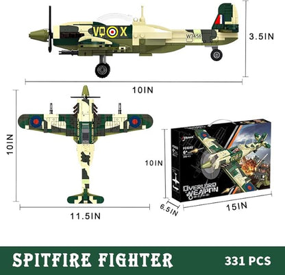 Fighter Plane Spitfire Building Blocks Kit - Evergreen Toy Store