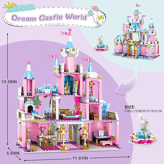 Swan Lake Castle Building Blocks Set | 883PCS - Evergreen Toy Store