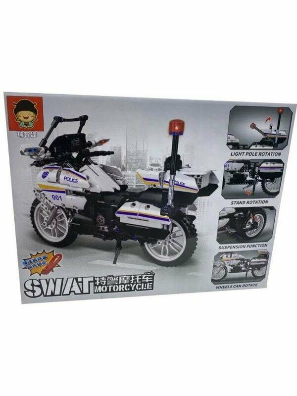 SWAT Motorcycle Model Building Blocks - Evergreen Toy Store