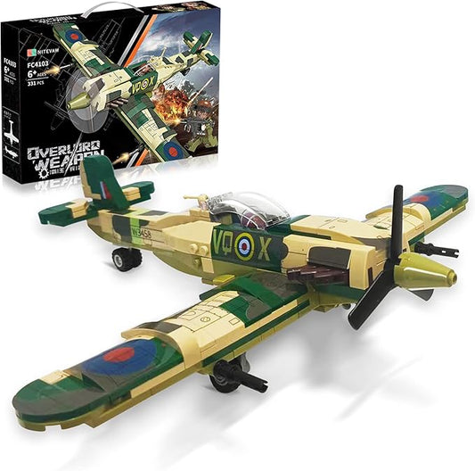 Fighter Plane Spitfire Building Blocks Kit - Evergreen Toy Store