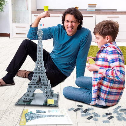 Eiffel Tower Building Block Toys Paris Architecture 3D Model Set for Adult and Kids(1820 Pcs) - Evergreen Toy Store
