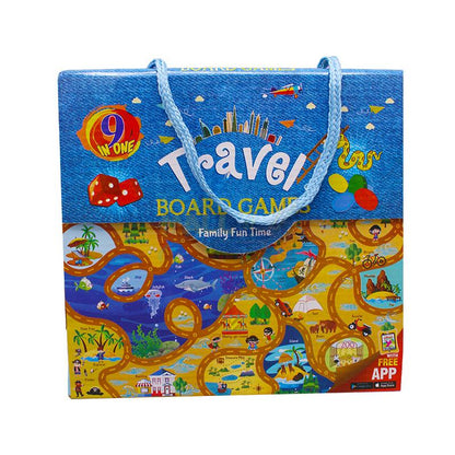 9 in 1 Holiday Family Travel Fun Board Games - Evergreen Toy Store