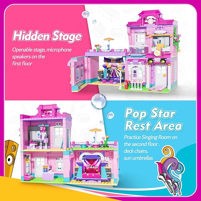 Star House Building Blocks | 820PCS - Evergreen Toy Store