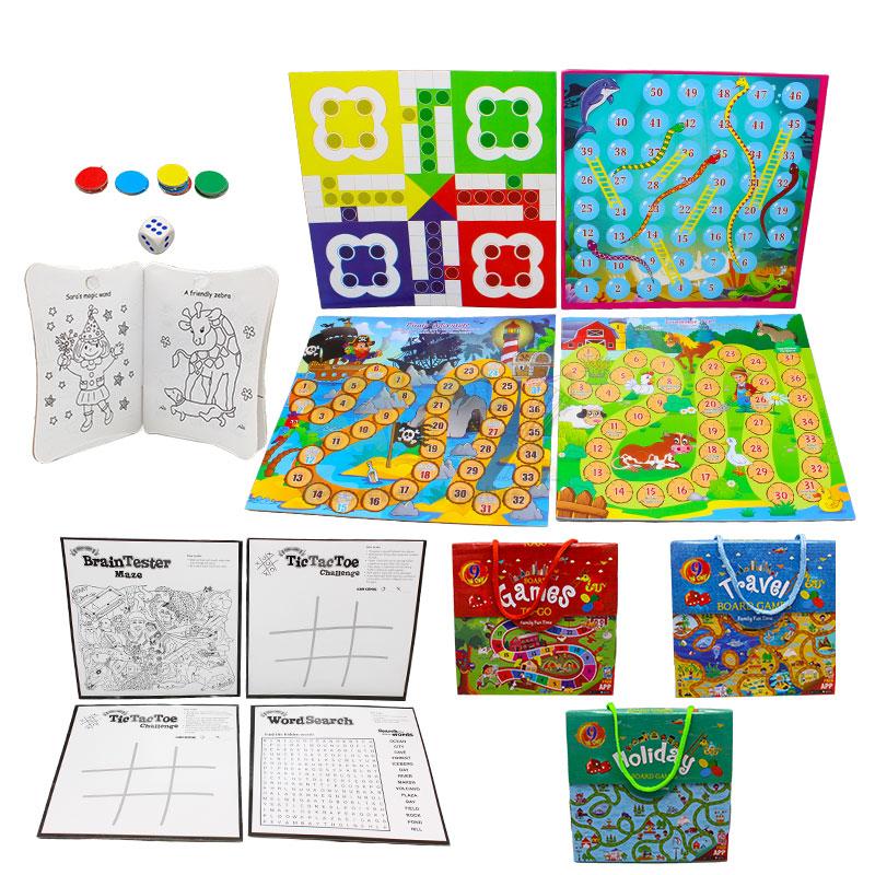 9 in 1 Holiday Family Travel Fun Board Games - Evergreen Toy Store