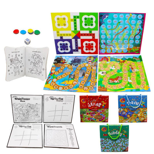 9 in 1 Holiday Family Travel Fun Board Games - Evergreen Toy Store