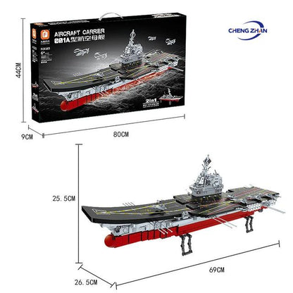 Navy Aircraft Carrier Ship 2 in 1 Model Building Blocks - Evergreen Toy Store